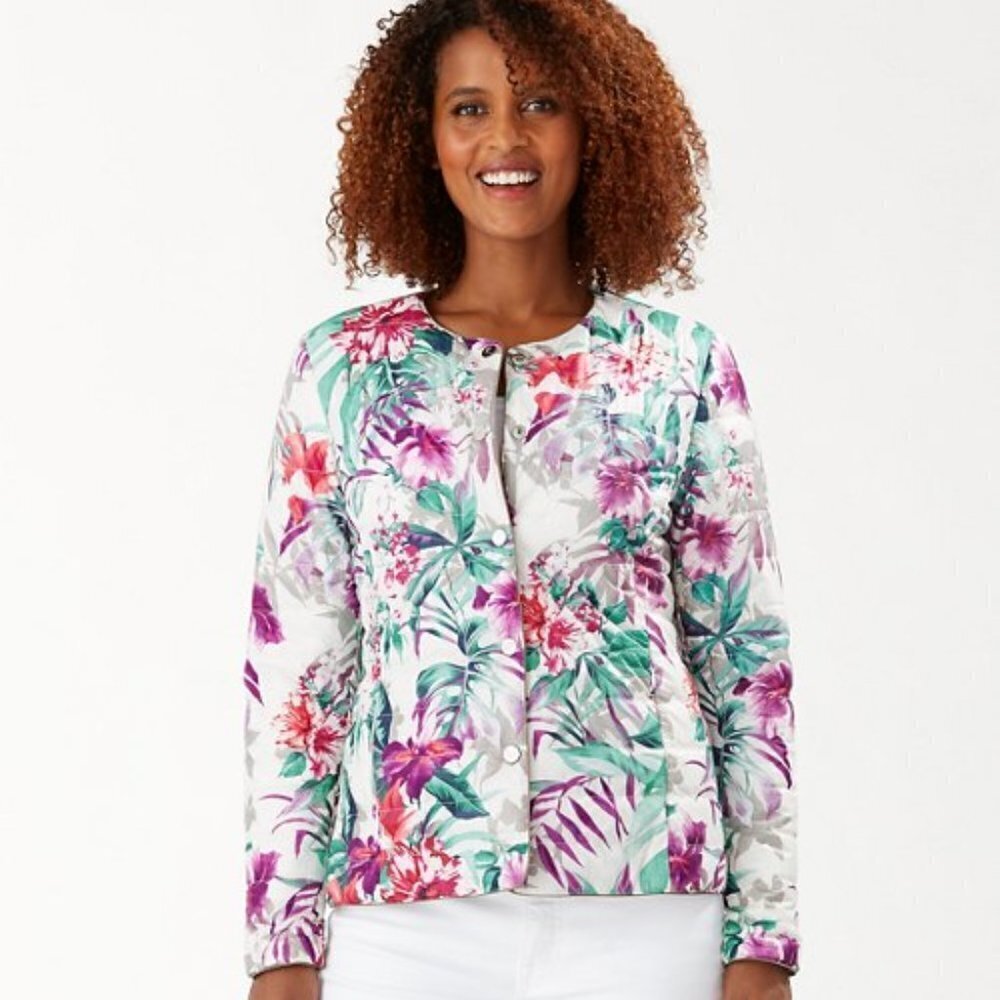 NWT Tommy Bahama Hermosa Reversible Puffer Jacket Size M - Picture 14 of 15